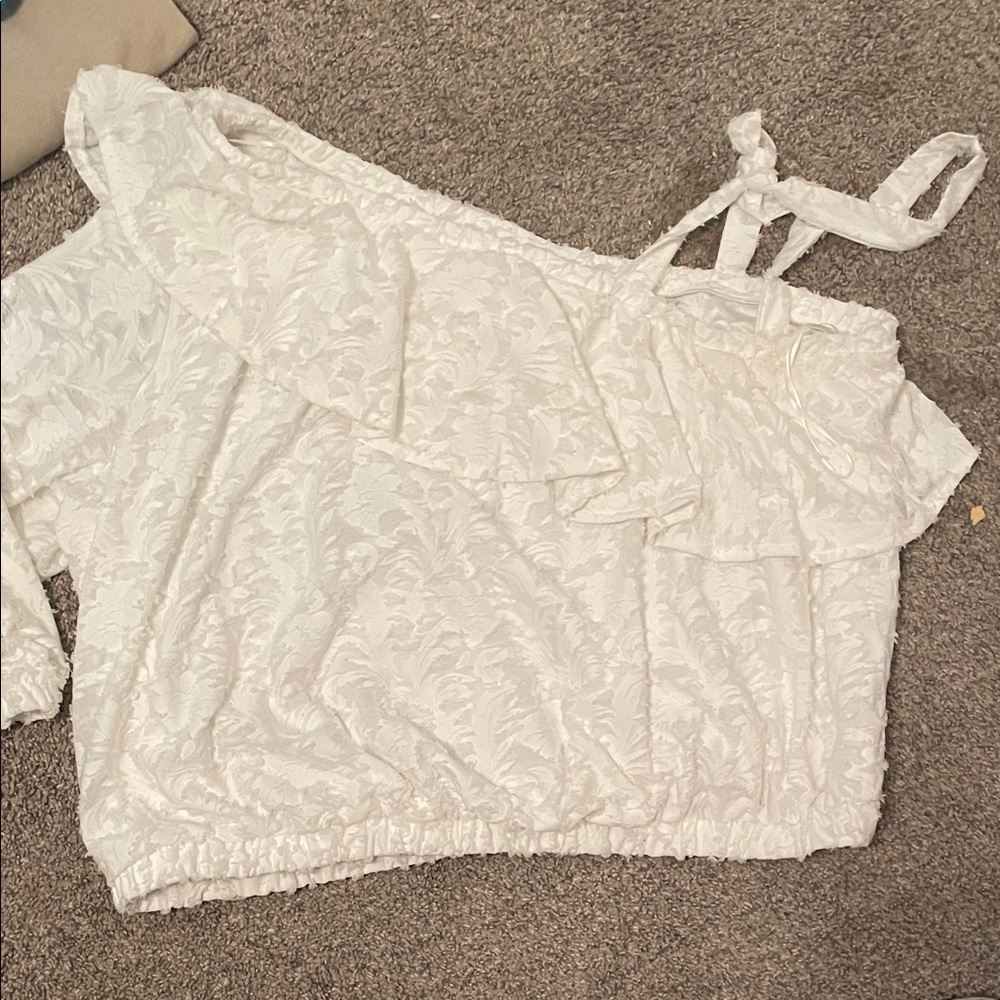 Elegant White Off-Shoulder Top